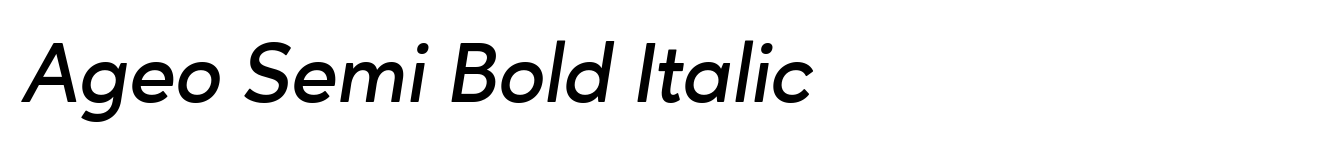 Ageo Semi Bold Italic